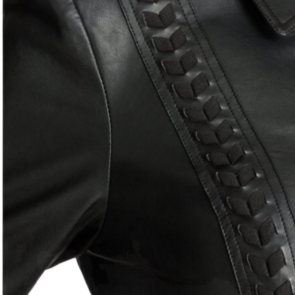 City Chic Trench Coat Sz XS 14 Black Vinyl Weave - Picture 5 of 13